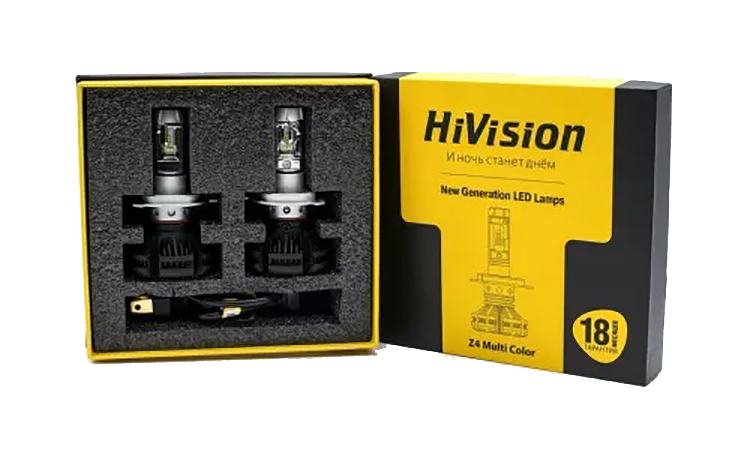 HiVision | HB3 Z4 MULTI COLOR | 3000K/6000K/8000K , 6000Lm, 9-24V комплект 2 шт. | 2