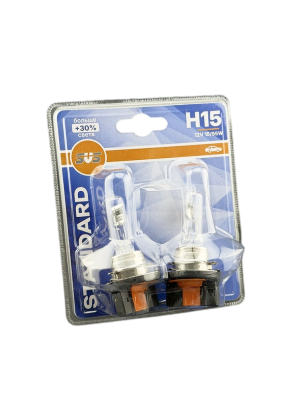 SVS | H15 0200053215 Halogen  | Лампа H15 12V 15/55W +30% ПАРА | превью 2
