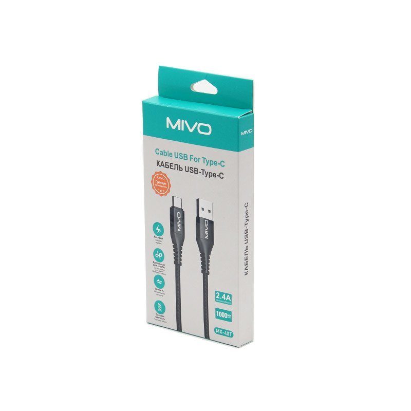 Mivo | MX-40T | Кабель Type-C - USB 2.4 А  1 м | превью 2