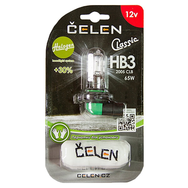 CELEN | HB3 2005CLB Halogen | Лампа Halogen Classic + 30% HB3 12V 65W  прозрачная БЛИСТЕР | превью 1