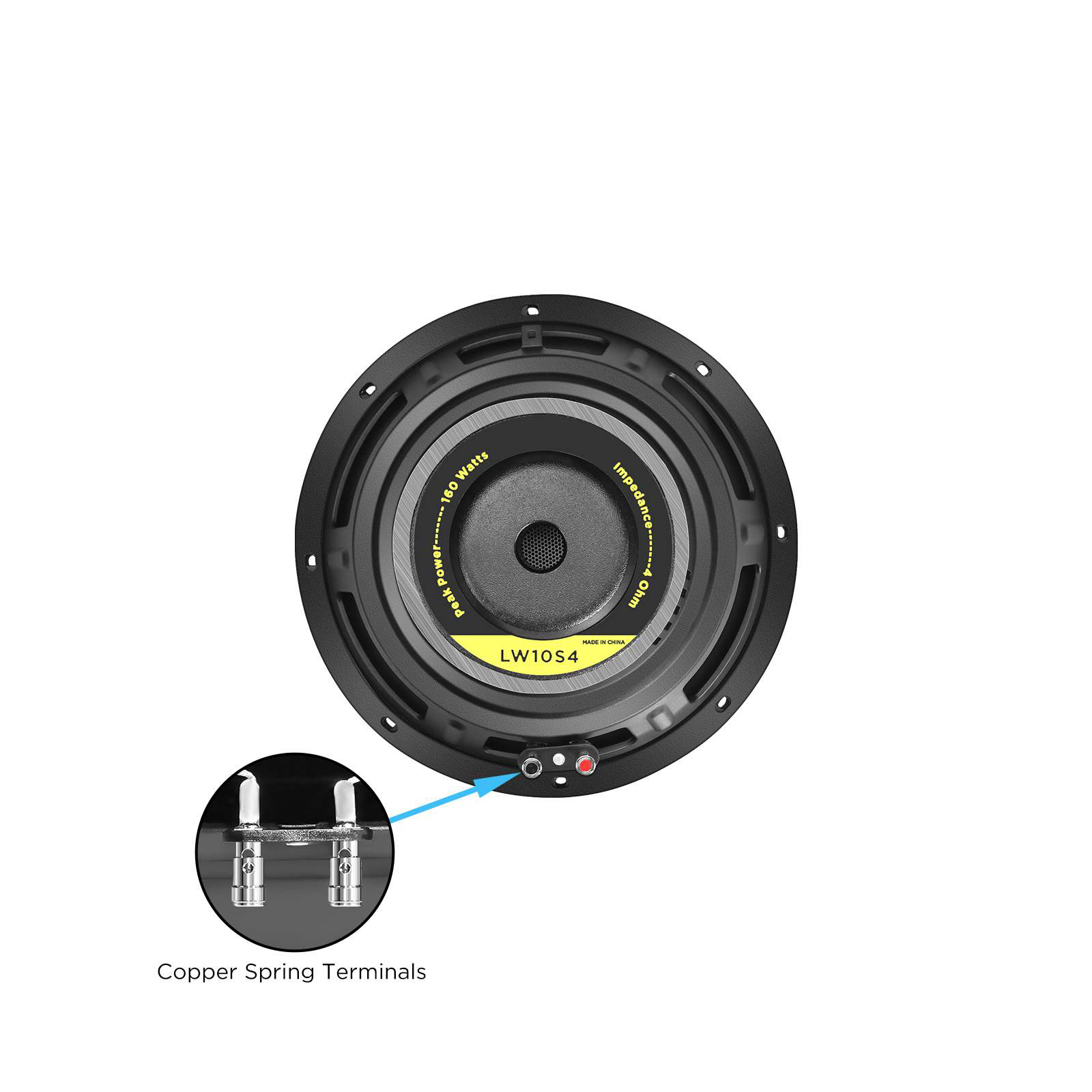 Recoil | LW10S4 | Сабвуферный динамик, 10"(250мм), 4 Ом,  RMS/Peak -100W/200W,40-500Hz   | 5