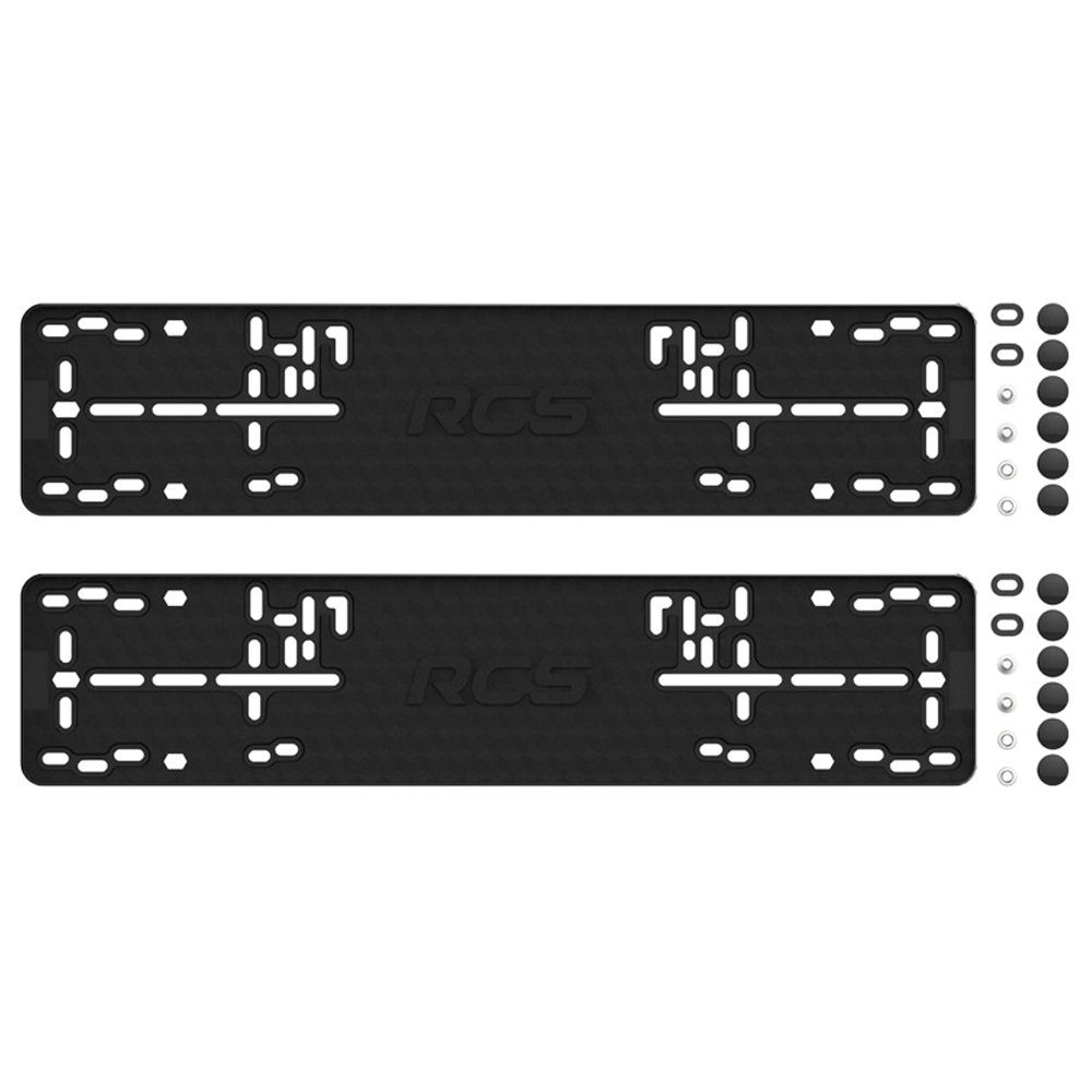 RCS | 03381 | Рамка под номер Черная пластик Почти в размер номера можно под магниты | 2