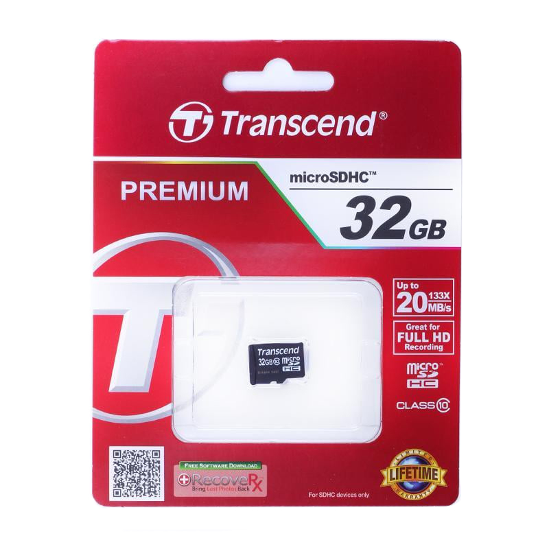 Transcend | MicroSD 32Gb (Без адаптера SD) TS32GUSDHC10 | Карта памяти MicroSD 32Gb, Class 10 | превью 1