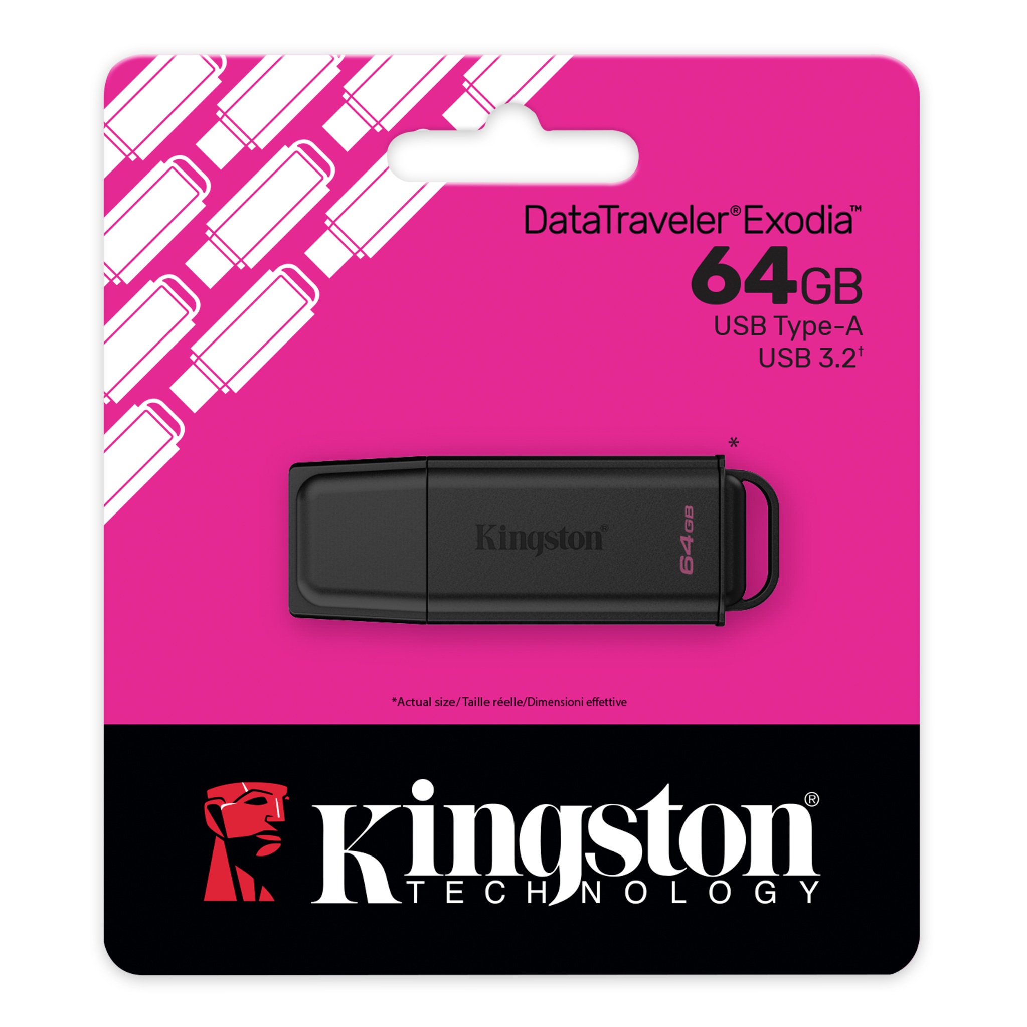 Kingston | 64GB | Модуль памяти 64GB DataTraveler Exodia  чёрный| превью 1
