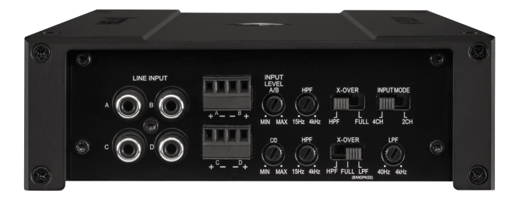 Helix | M FOUR | Усилитель 4-х канальный, 4х100Вт, 4/2Ом со встроенным активным кроссовером | превью 3