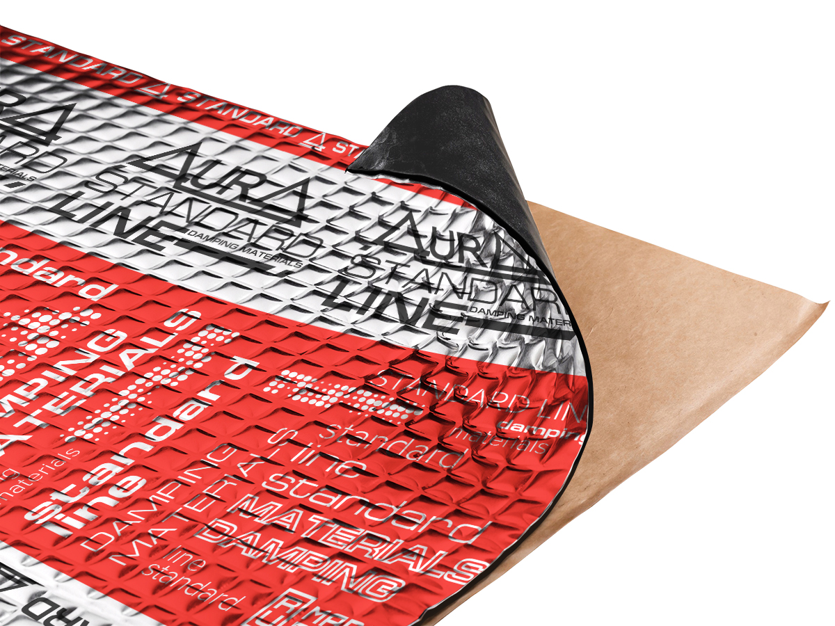 AurA | VDM-Standard-M4 | Фольгированный вибродемпфер, толщина 4мм, в листе 0,35м.кв,  упак 10л | превью 1