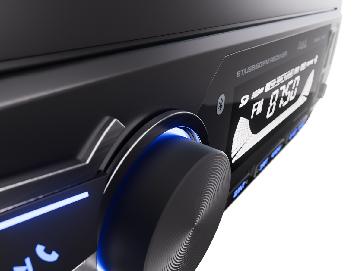 AurA | FIREBALL-102BT | 4x36w, FLAC, 2xUSB/BT, APP, 1 пара RCA, синяя подсветка | 4