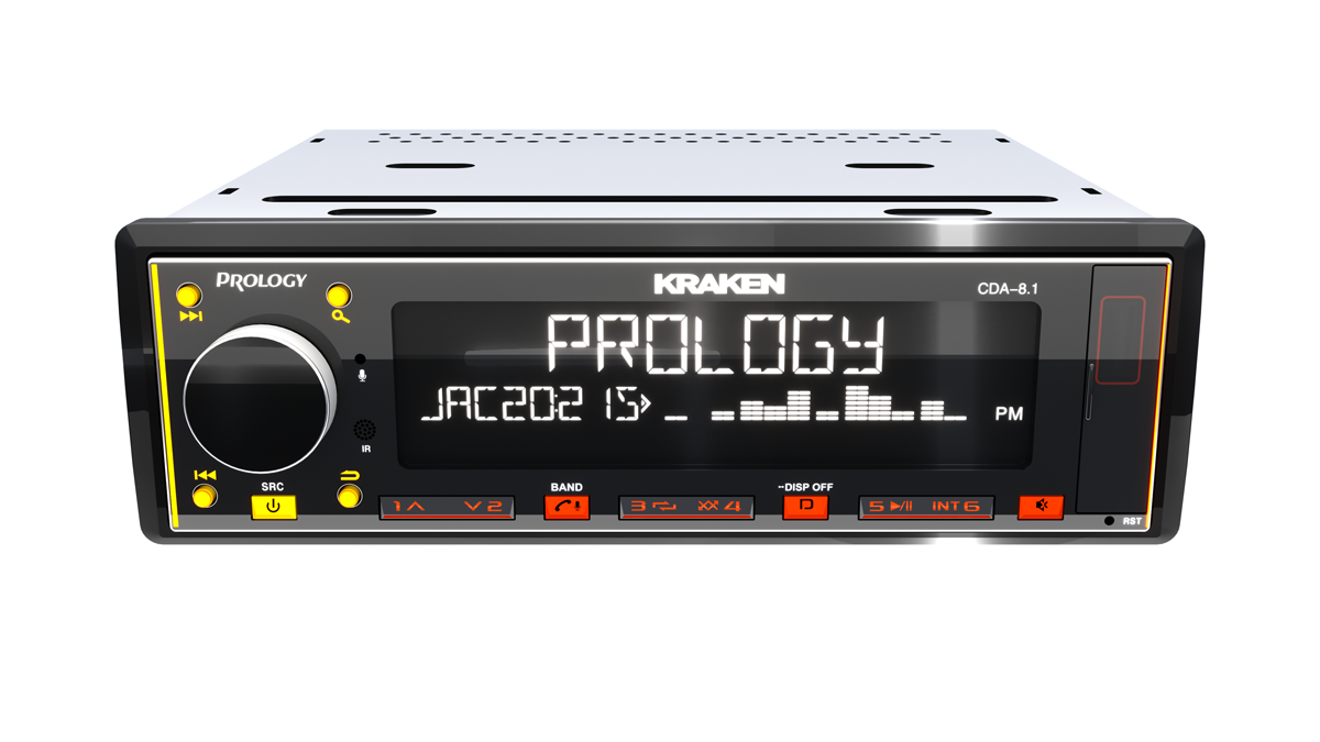 Prology | CDA-8.1 KRAKEN | 65x8, USB/SD/MP3, FLAC, 2 RC, Bluetooth® | 2