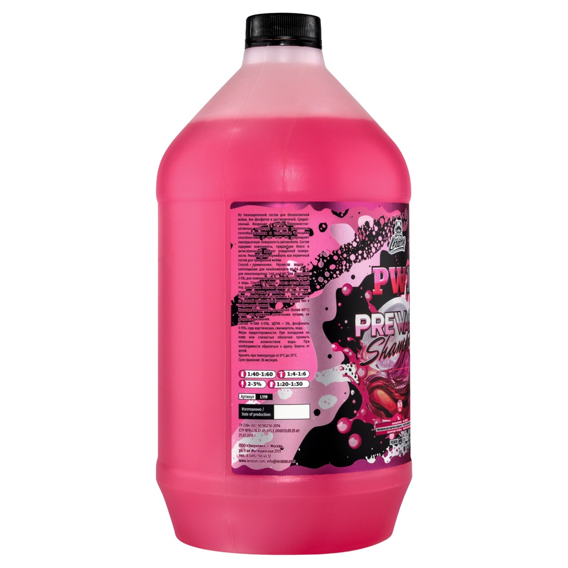 LERATON | PW1 (Z1) | Шампунь для бесконтактной мойки LERATON PW1 (Z1) 3,8л | 2