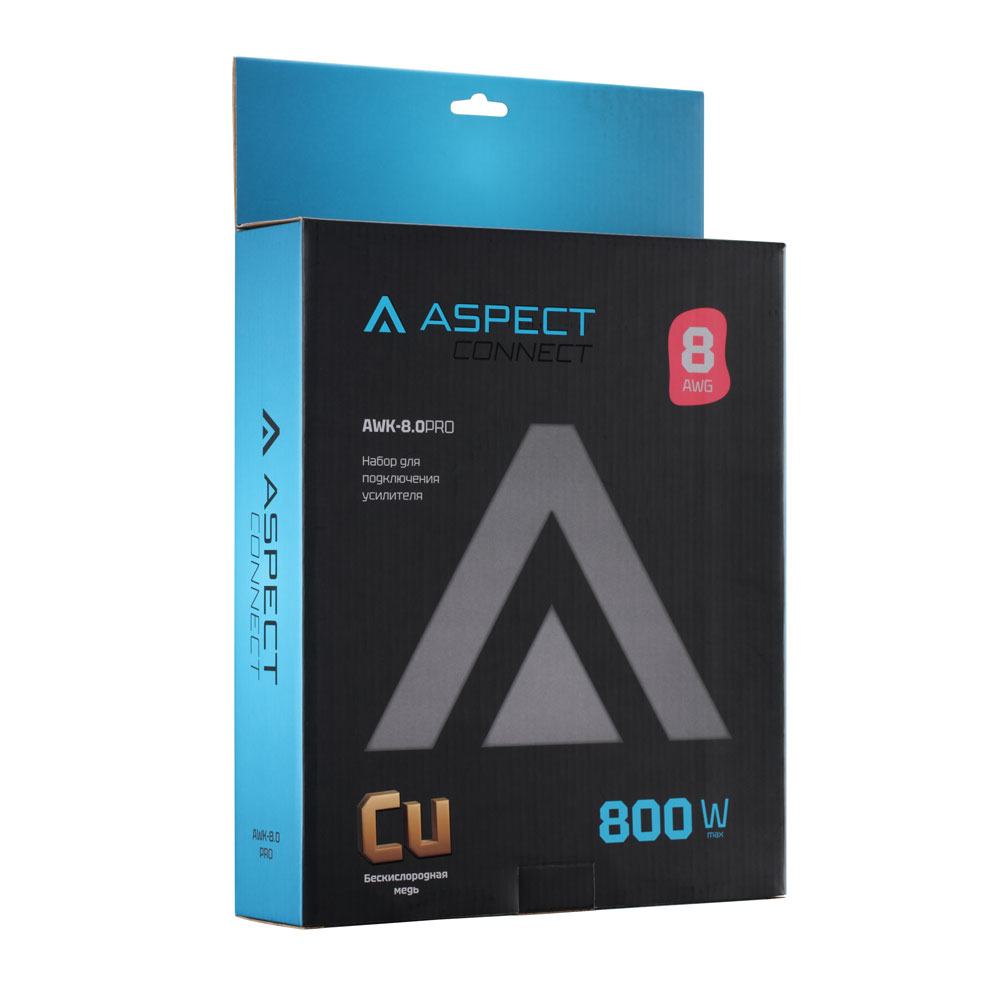 Aspect | AWK-8.0 PRO | комплект проводов для усилителя /8AWG/без RCA | превью 1