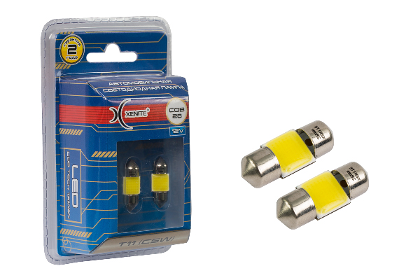 XENITE   | COB T11 C5W  |  Диодная лампа в осв.салона 28 мм , 5000k белая  | превью 1