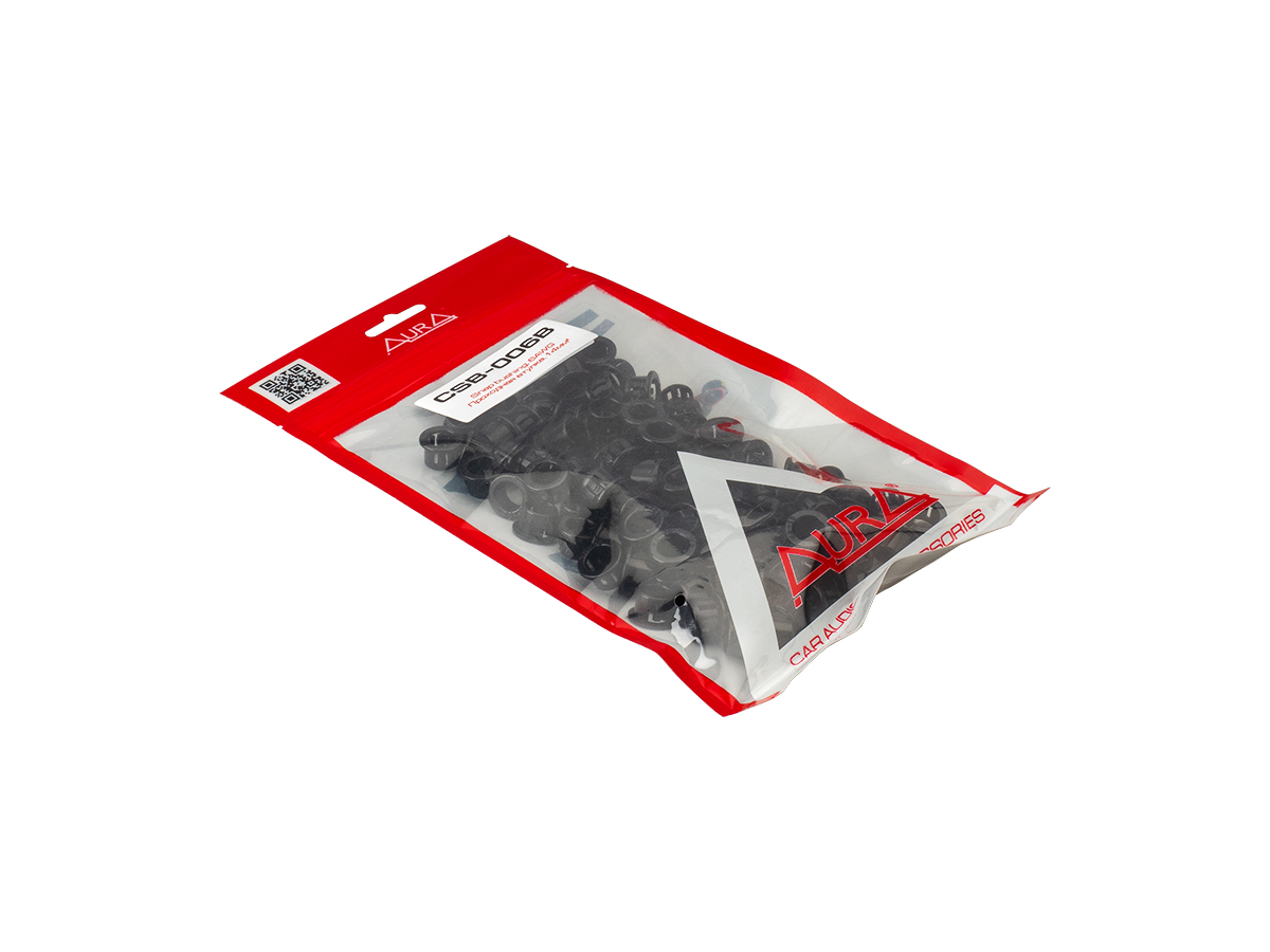 AurA | CSB-006B | Втулка проходная, сечение до 6 AWG (14мм), пластик, в пакете: 100 штук!!! | превью 2