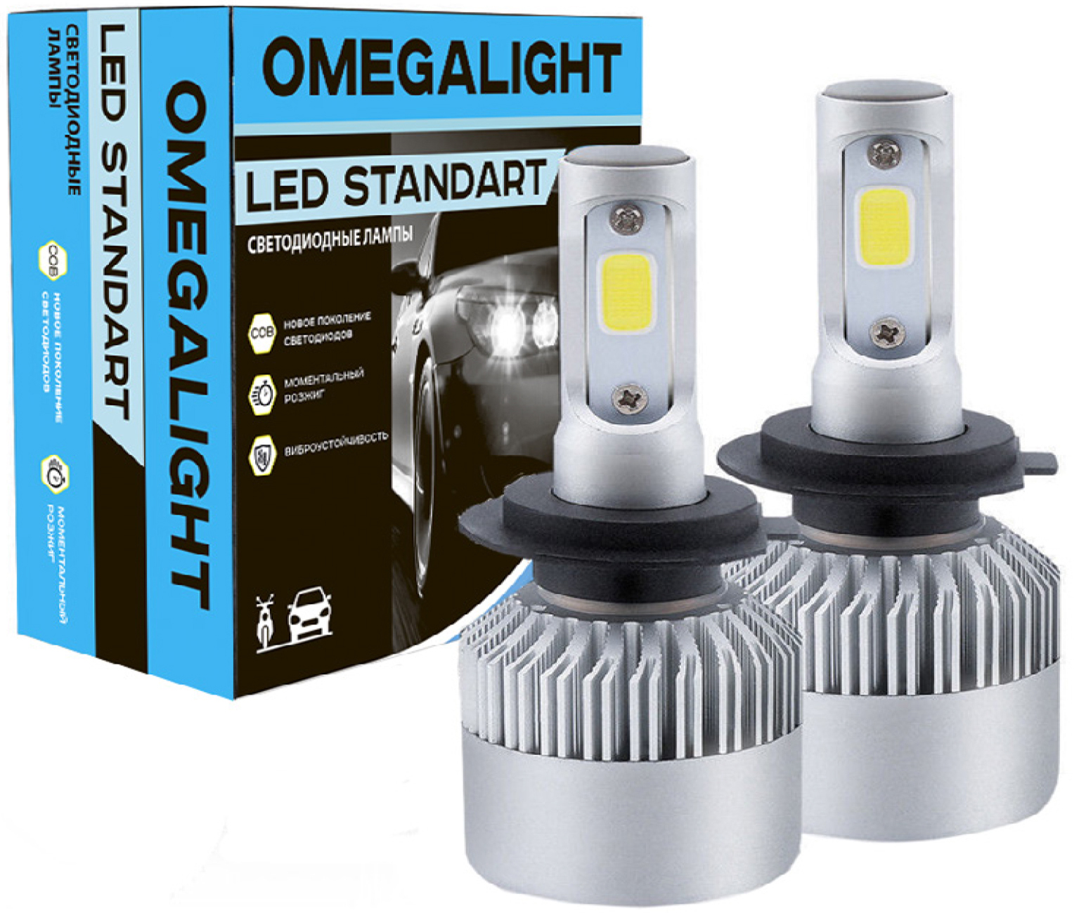 Omegalight | LED STANDART H3 | Лампа LED H3 2400 Lm (2 шт.) 12 в| превью 1