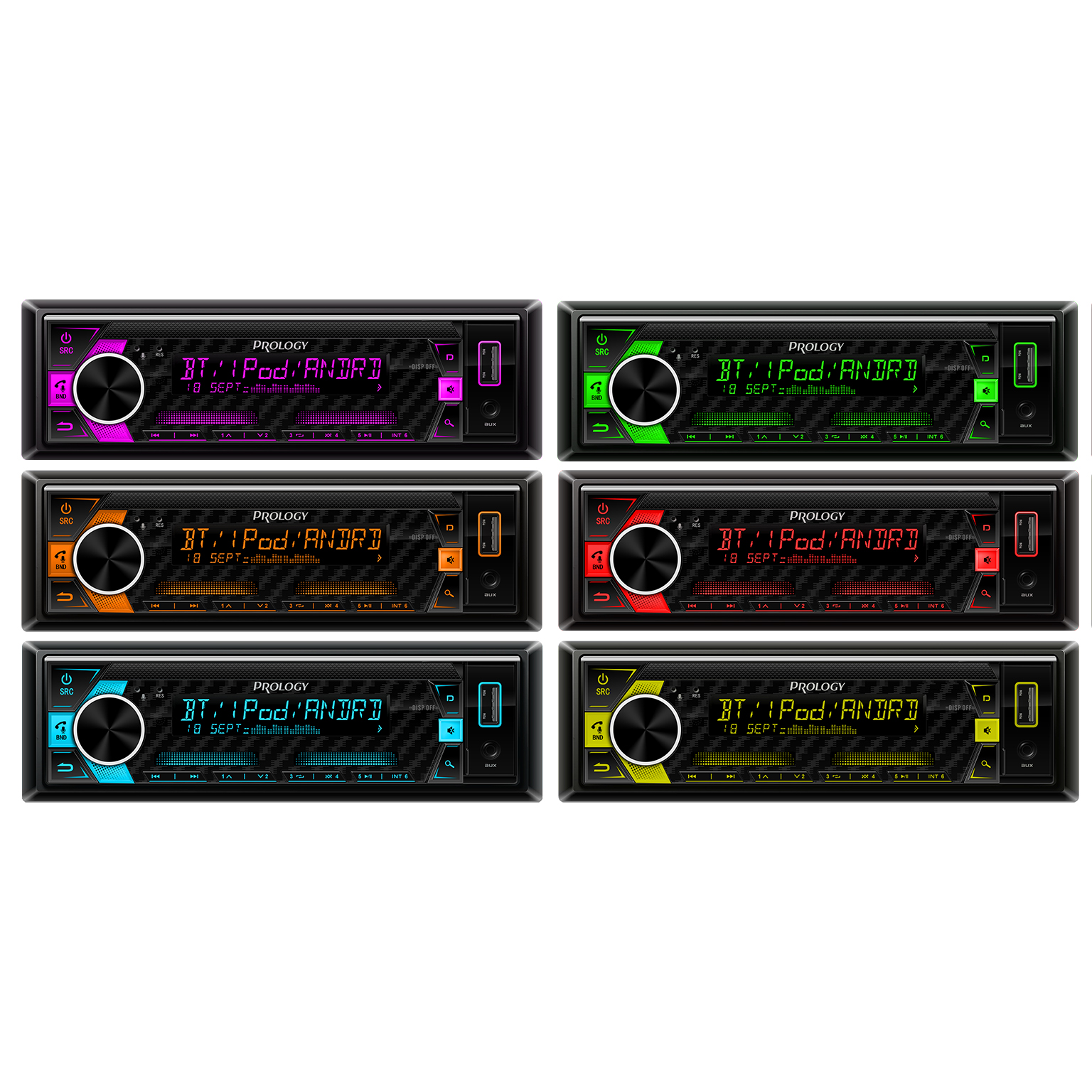 Prology | CMD-300 | 55x4, ПРОЦЕССОР DSP, USB/SD/MP3, FLAC,  6 RCA, Bluetooth® | превью 2