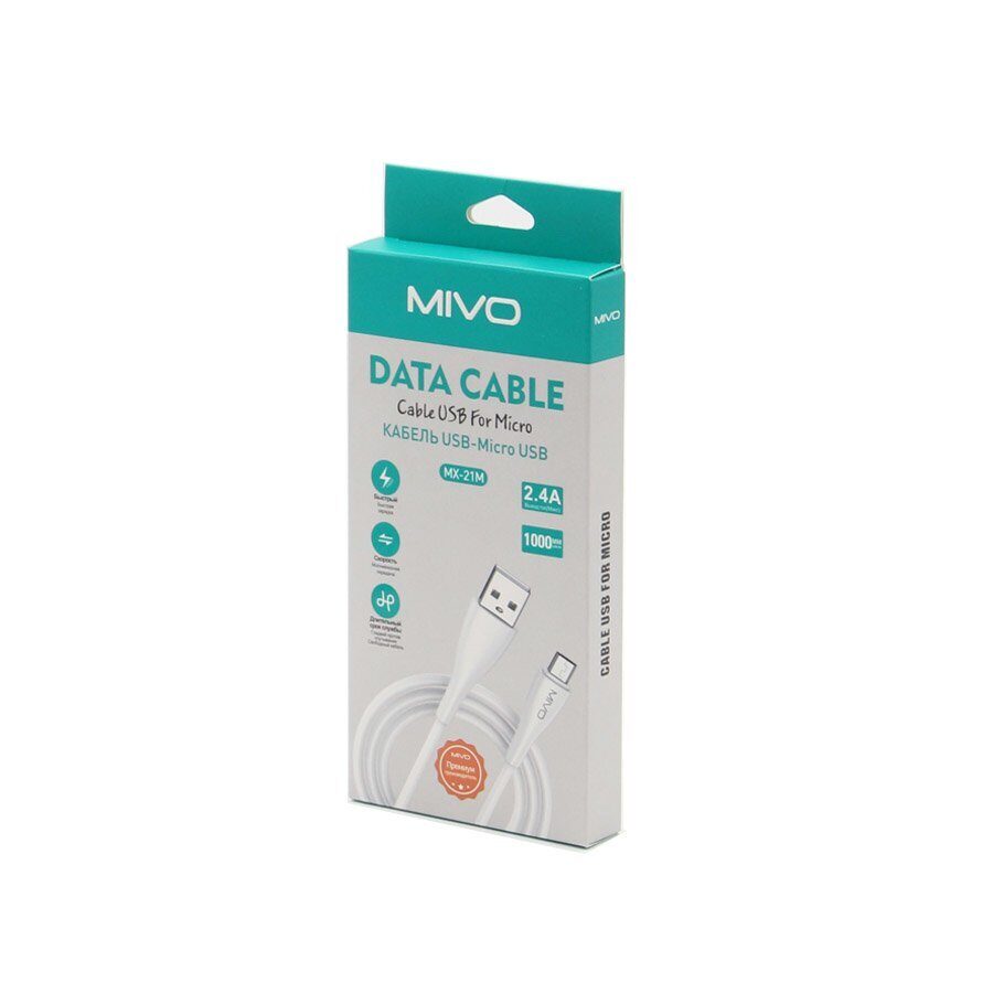 Mivo | MX-21M | Кабель Micro USB - USB 2.4 А  1 м | превью 3