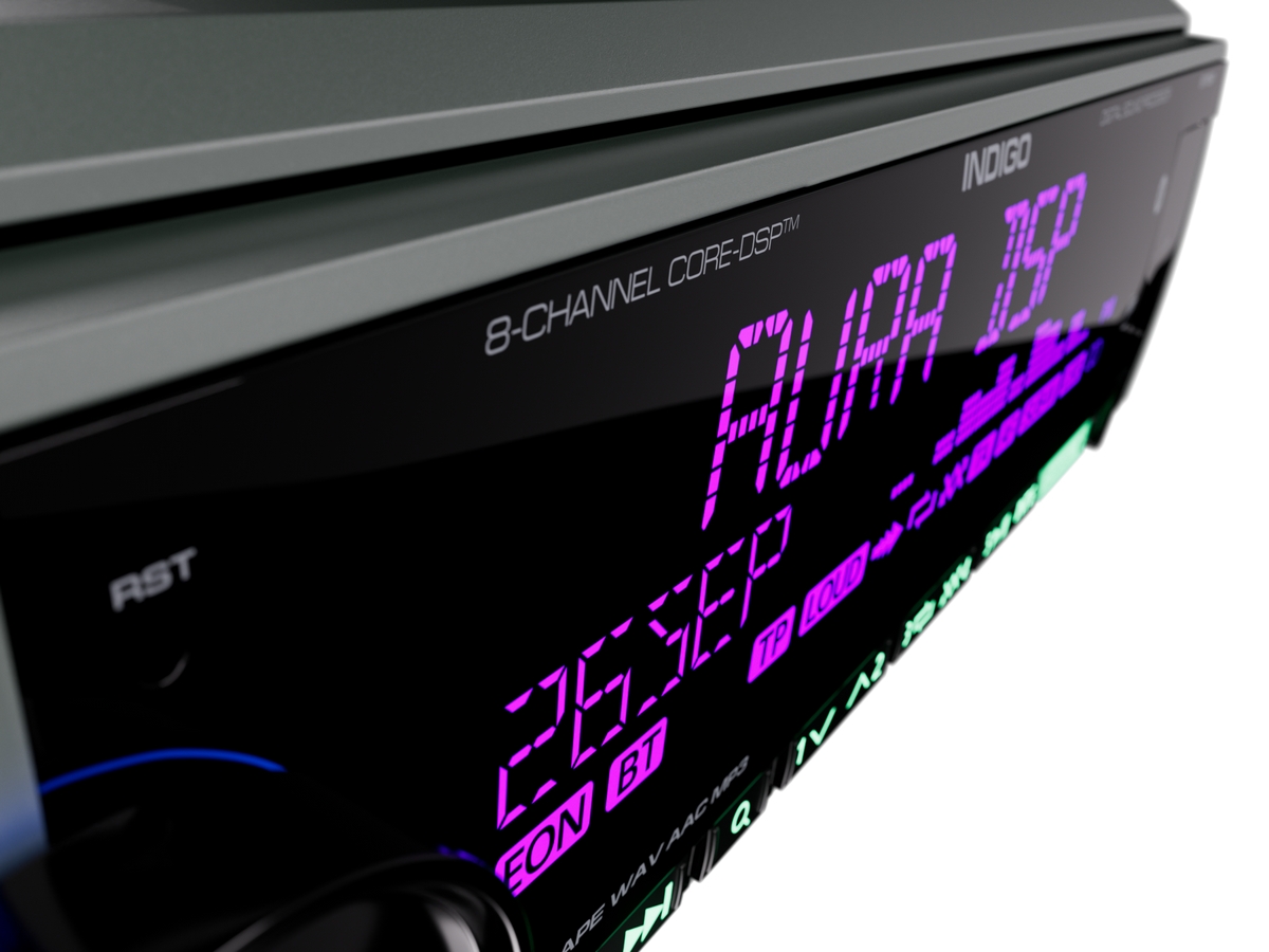 AurA | INDIGO-877DSP | CORE-DSP (8 каналов), FLAC, USB/BT, 4 пары RCA, APP, 3-ZONE RGB, D-SWC, ДУ | 4