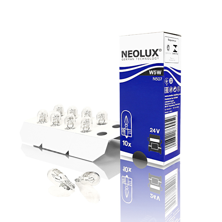NEOLUX W5W | N507  | Лампа W5W  5W 24V BA15S 1уп. 10шт. | превью 1