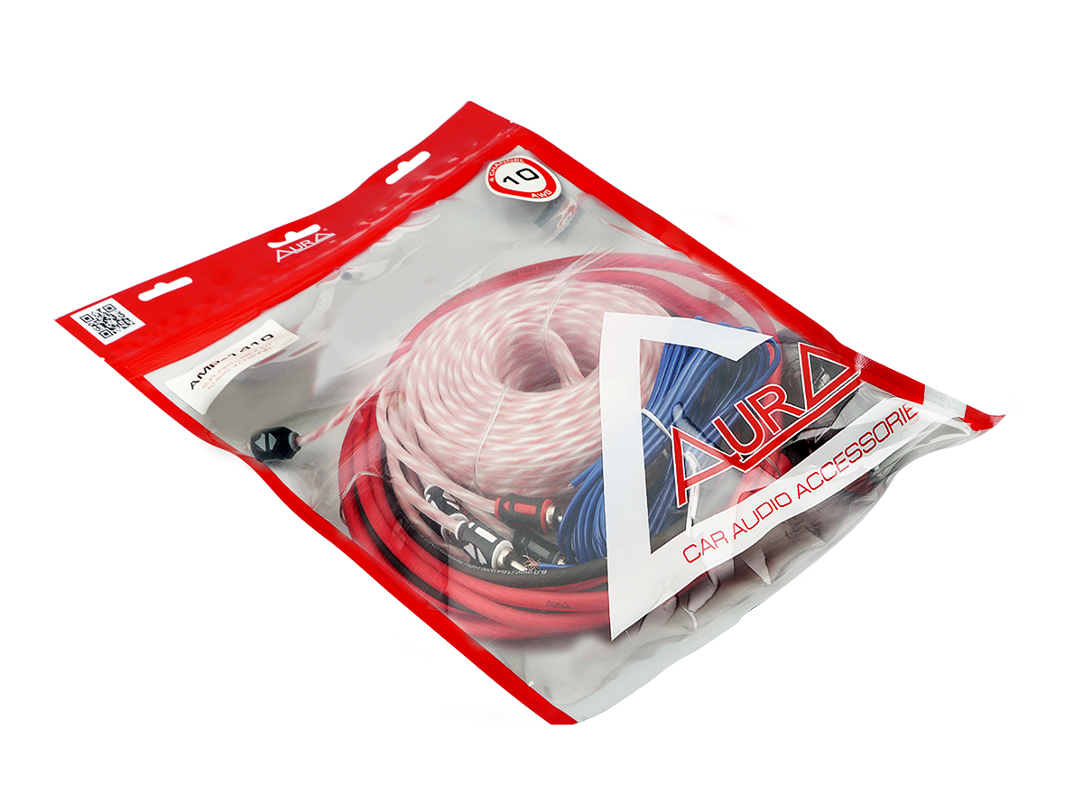 AurA | AMP-1410 | 4 канала, 10Ga (6мм²), держатель MiniANL 40A, RCA, клеммы, шестигранник, пакет | превью 2