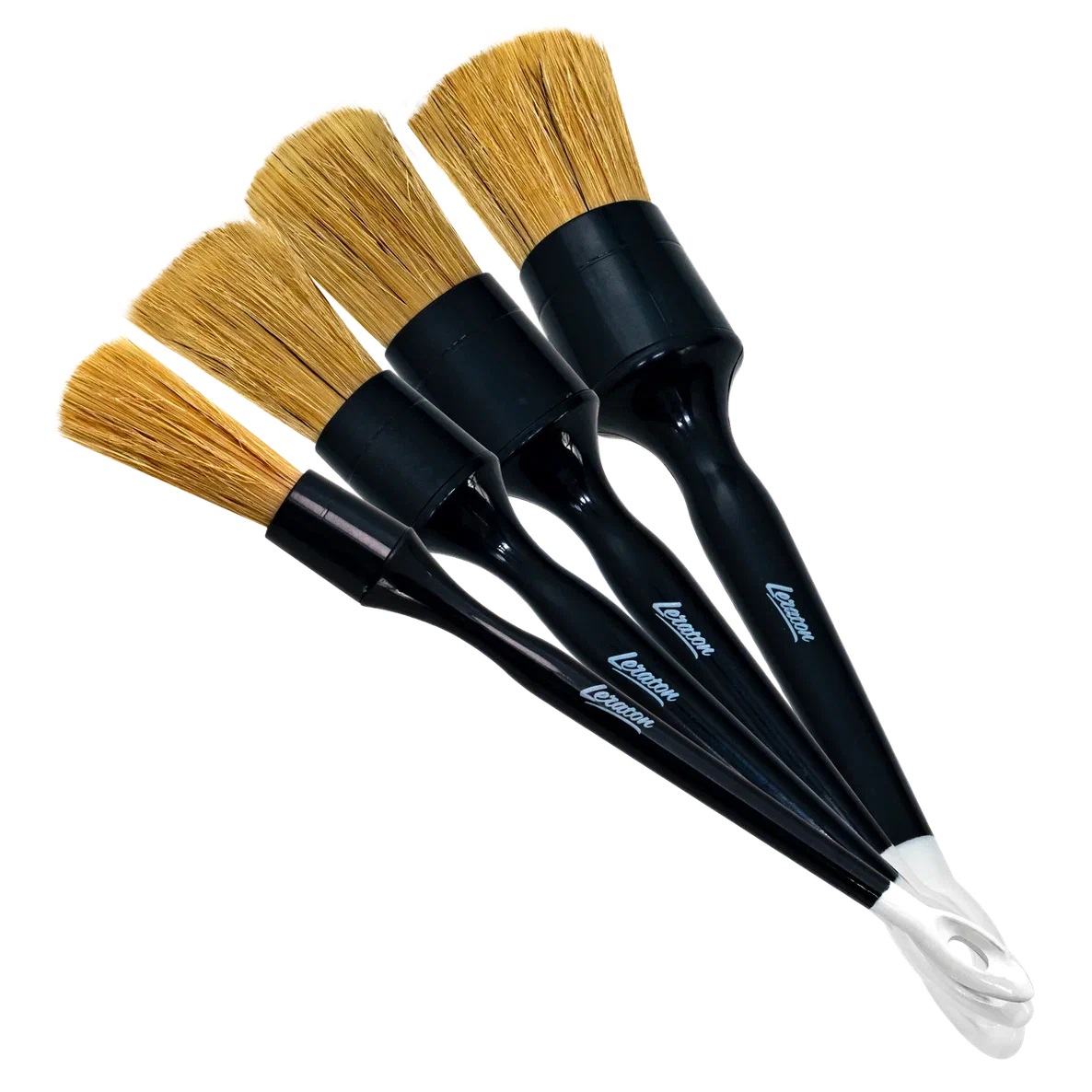 LERATON | DBRNS | Набор кистей для детейлинга, натуральная щетина (16, 22, 27, 35мм) | 2