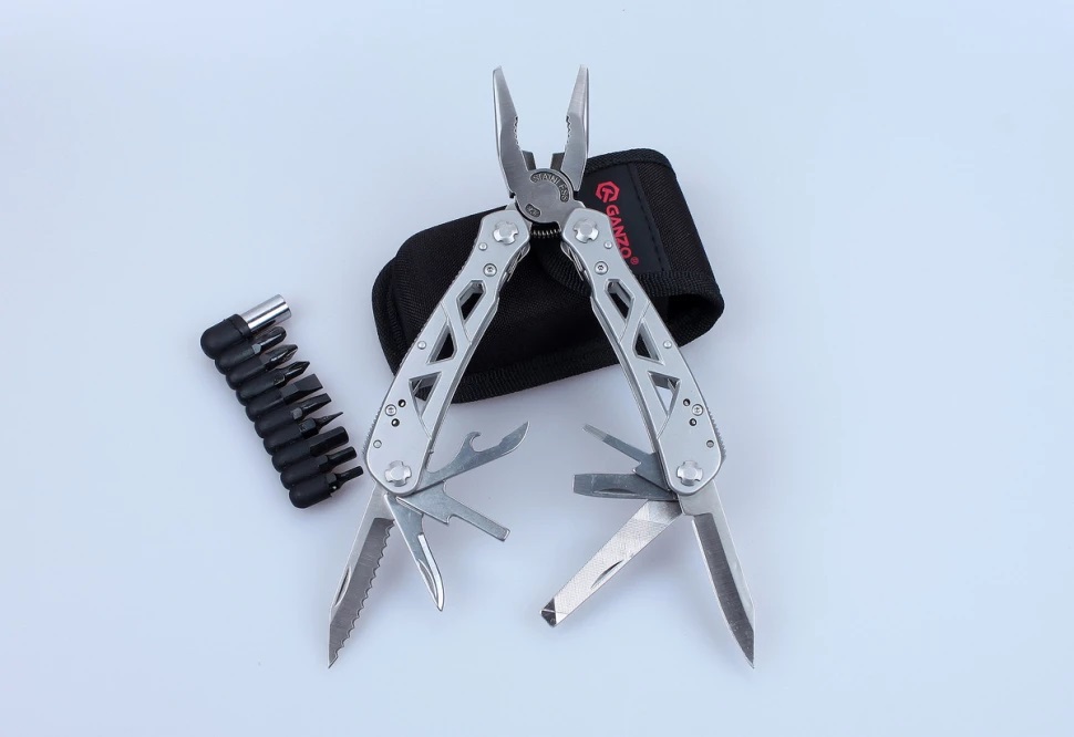 GANZO | Мультитул G-112  | 8 инструментов ,цвет:серебристый ,вес:260 гр.| превью 2