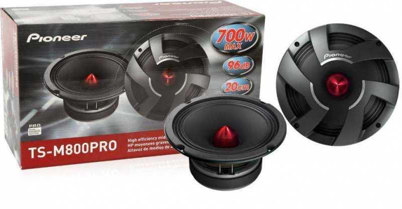 Pioneer | TS-M800PRO | 8" среднебасовый динамик,700вт 2шт | 4