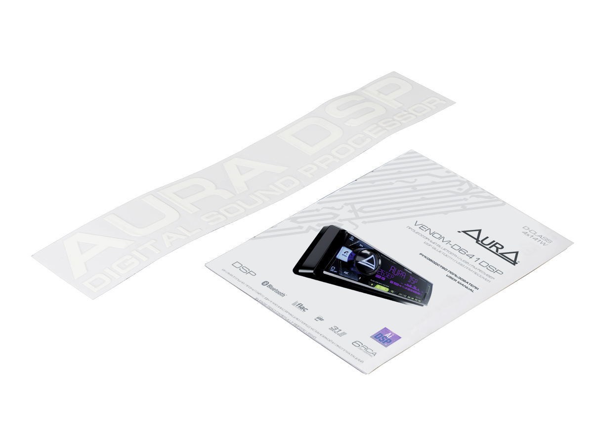 AurA | VENOM-D641DSP | D-CLASS 4х141w, Ai-DSP (6 RCA, 4V), FLAC, BT 5.3, 3-ZONE RGB, D-SWC, ДУ | 8