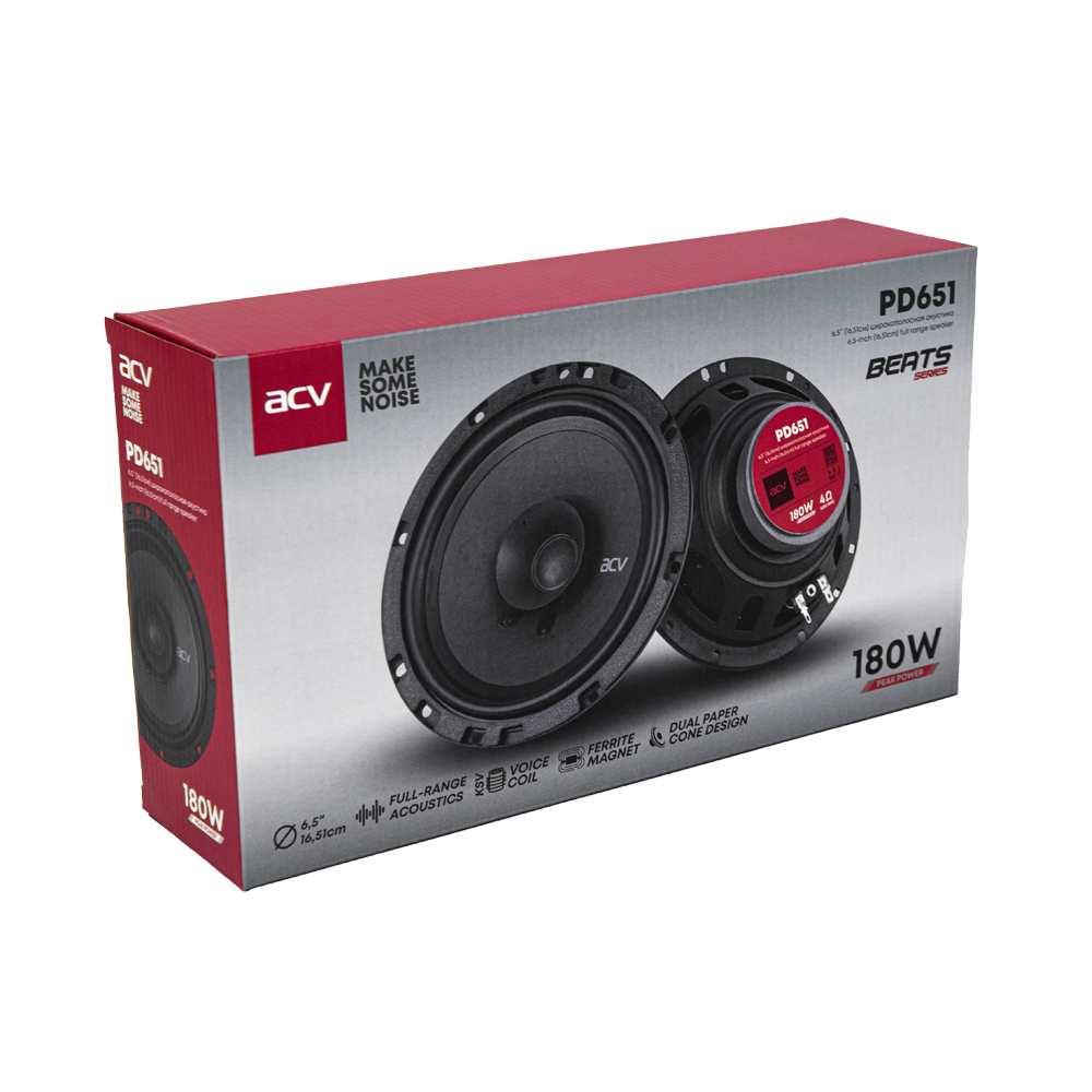 ACV | PD-651 BEATS | 16,5см широкопполосная/60Вт/бумага | 7