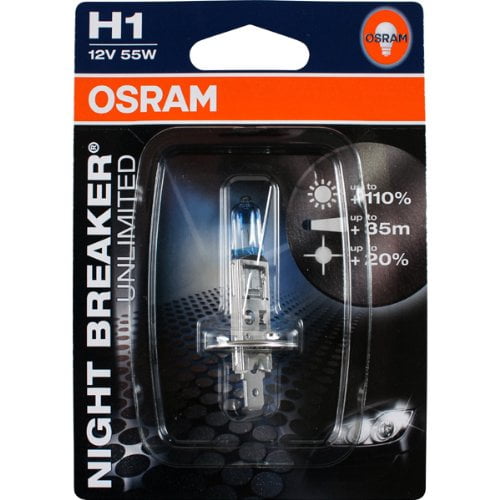 OSRAM | H1 64150 NBU-01 B | Лампа H1 NIGHT BREAKER (+110%) 12V 55W  1шт.БЛИСТЕР | превью 1