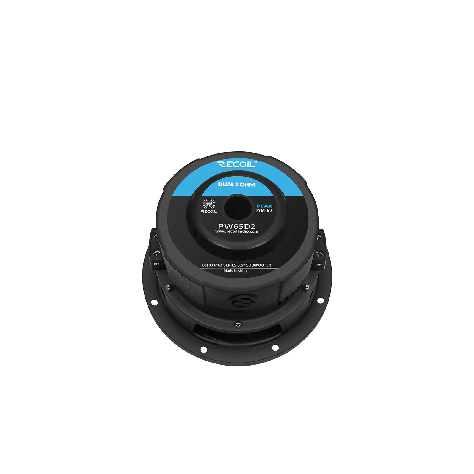Recoil | PW65D2 | Сабвуферный динамик, 6.5" , 2+2Ом, 50-500 Гц, RMS/Peak - 350W/700W | 4