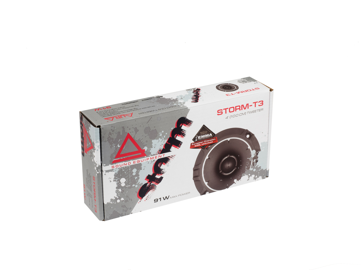 AurA | STORM-T3 | ВЧ 4" (10cm), ПАРА, 4 Ом, 51/91w, 101db, 2.5kHz - 22kHz, 26mm | 5