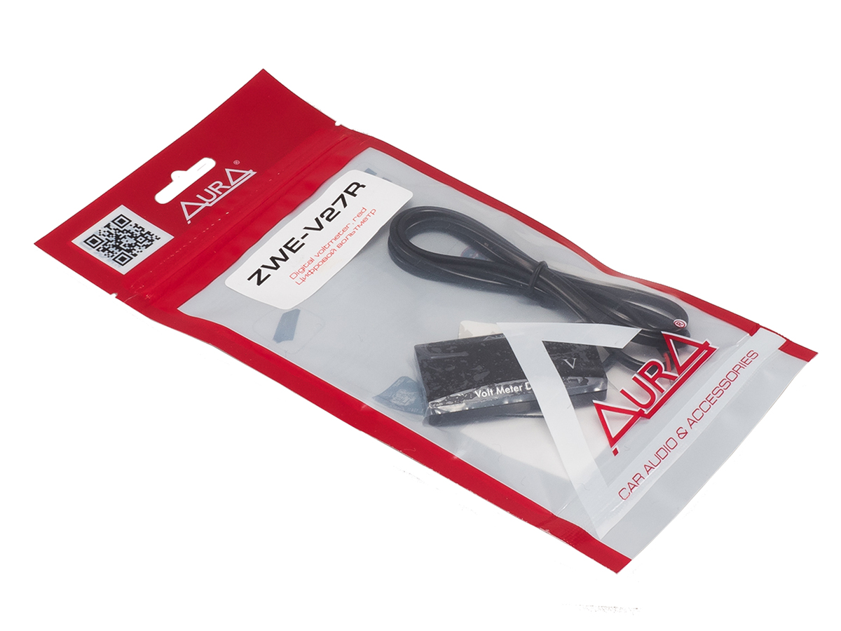 AurA | ZWE-V27R | Вольтметр цифровой, 9-18V, 3 сегмента, красный | превью 2