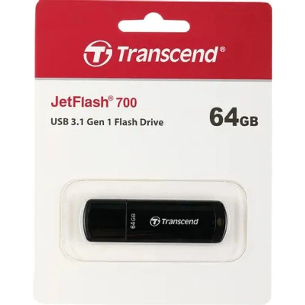 Transcend | 64GB | Модуль памяти USB 3.0 Transcend  JetFlash 700 черный| превью 1