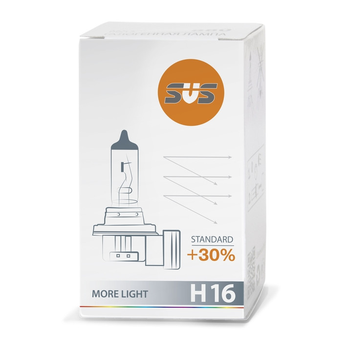 SVS | H16 0200012000 Halogen  | Лампа H16 12V 19W +30% 1шт. | превью 1