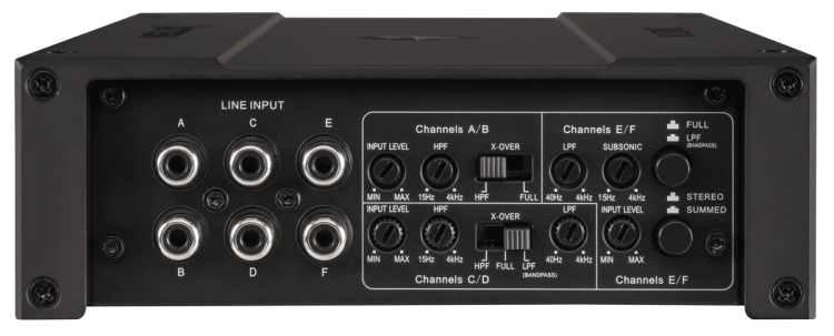 Helix | M SIX | Усилитель 6-канальный 6х100, 4/2Ом со встроенным активным кроссовером| 3