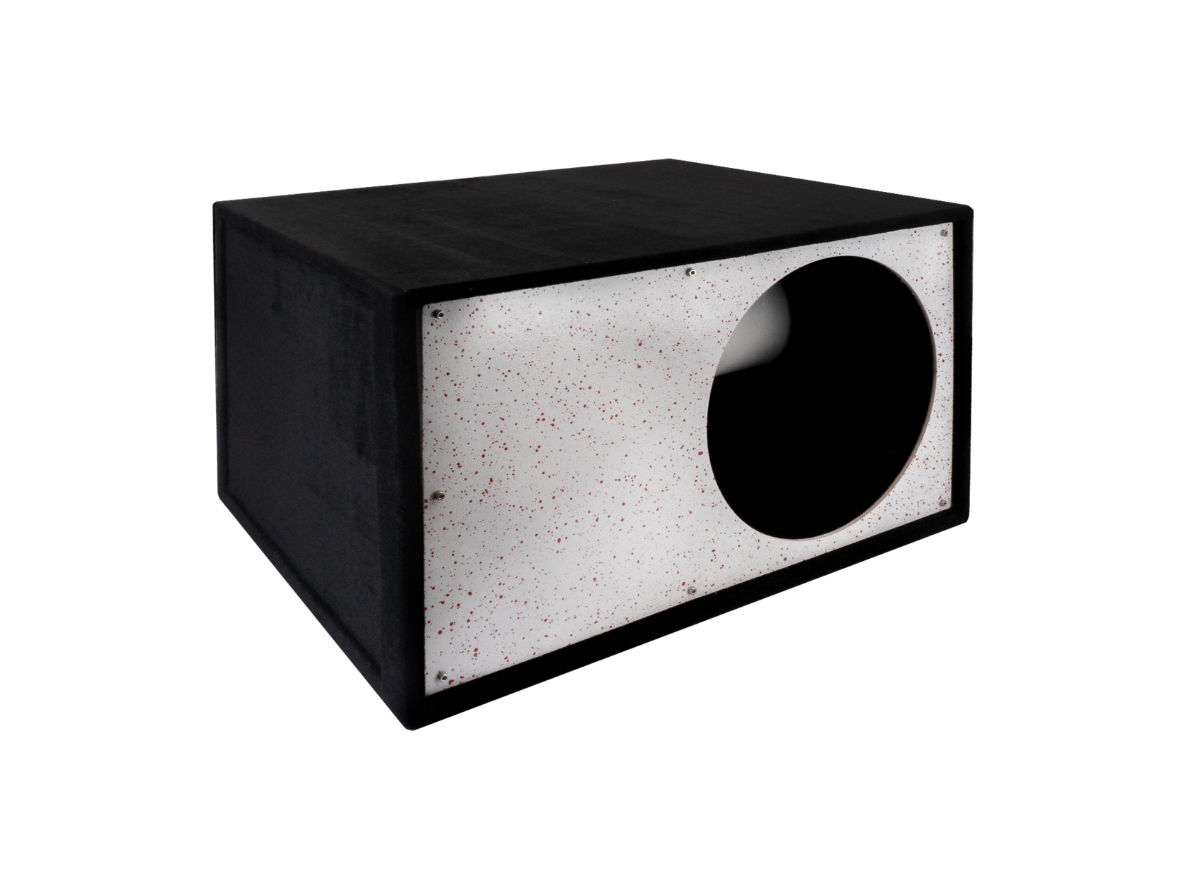 D/S/D | Короб 15"ФАНЕРА двойная стенка |  Корпус Искра КРАСНАЯ НА БЕЛОМ фазоинвертор  200 мм , 96л | превью 2