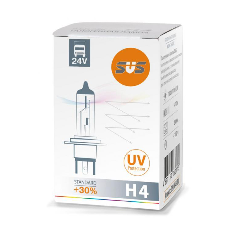 SVS | H4 0200049000 Halogen  | Лампа H4 24V 75/70W +30% 1шт. | превью 1