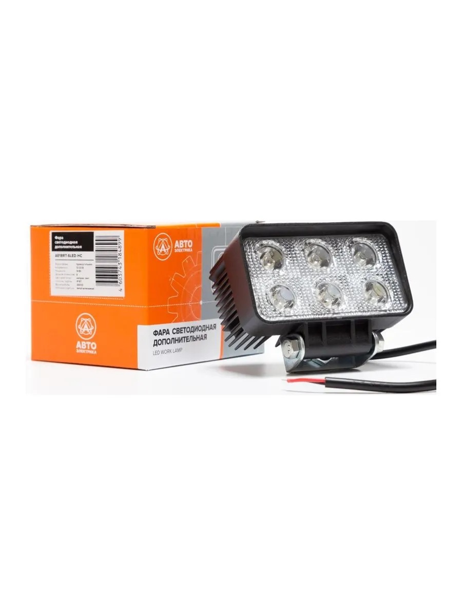 Автоэлектрика| AE18RT-6LED-DRL-HC |Фара светодиодная,прямоугольная,155*40*70,,18Вт,10-30V,1шт | 4