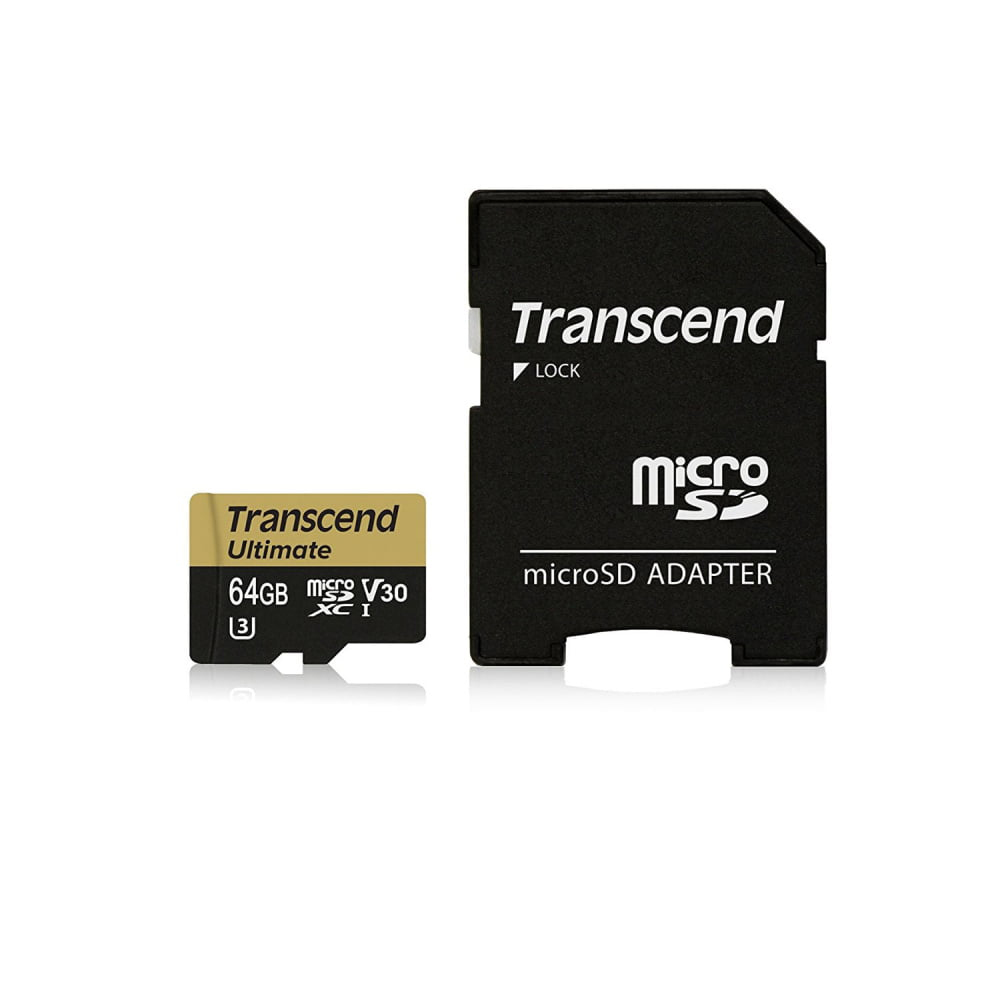 Transcend | MicroSD 64Gb Ultimate | Карта памяти MicroSD+адаптер 64Gb, Class 10 UHS-I U3M| превью 1