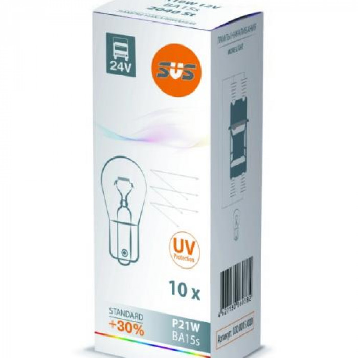 SVS   | P21W 0200046000  | Лампа P21W 24V  уп.10 шт. | превью 1