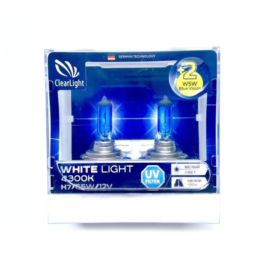 ClearLight | WhiteLight H7+W5W Blue Vision |12V-55W Блистер 2 штуки+2 шт. | превью 1