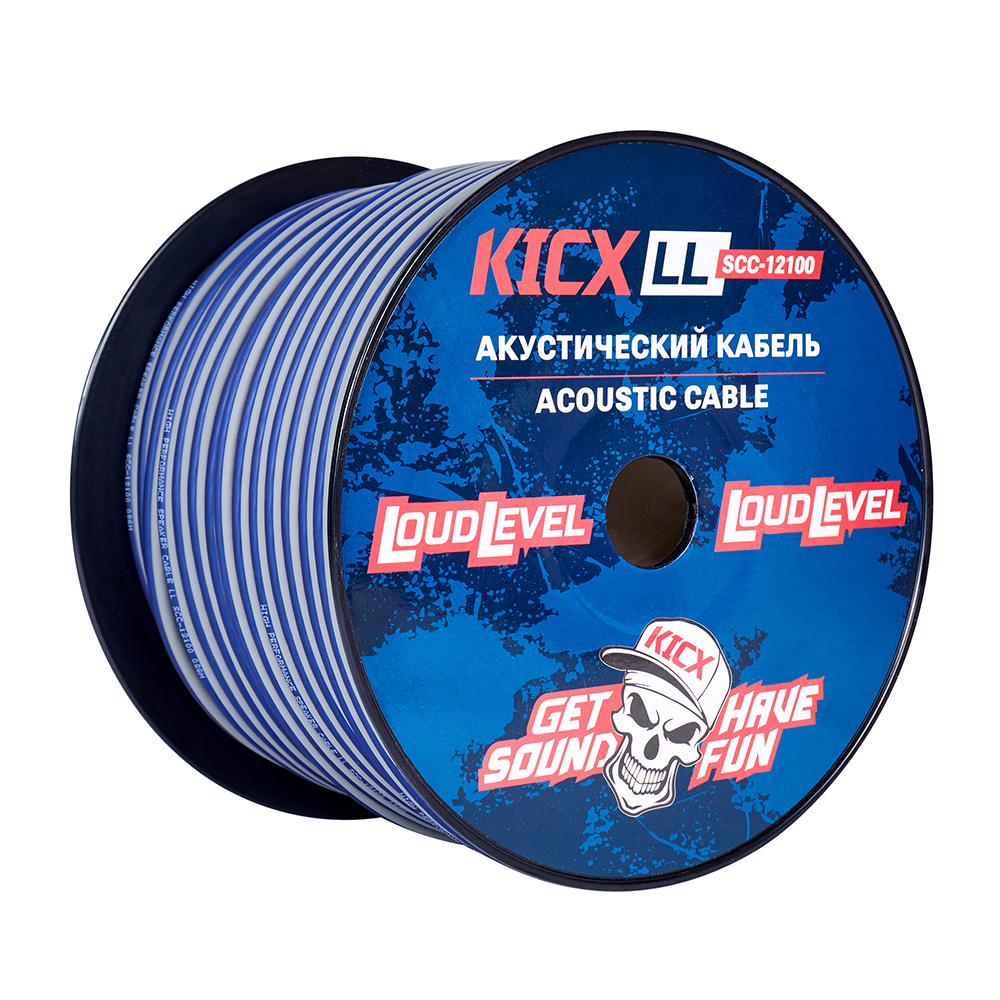 KICX | LL SCC-12100 | 12GA медно-алюм. 2*3.31мм Бухта 100 м цена за БУХТУ | 1