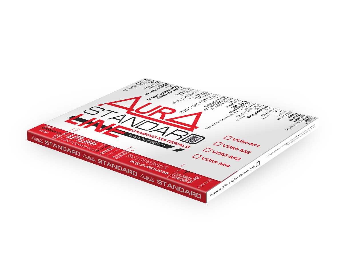 AurA | VDM-Standard-M3 | Фольгированный вибродемпфер, толщина 3мм, в листе 0,35м.кв,  упак 10л | превью 2