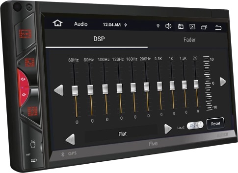 FIVE| F730A | 2din EURO//6.9"/Android9/1024*600/2+32Гб/FM/AM/USB/BT/GPS/WiFi/ | 2
