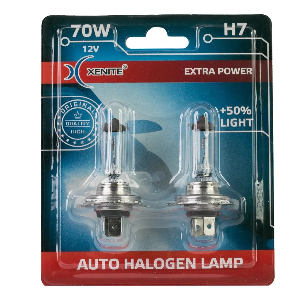 XENITE | H7 EXTRA POWER +50% | 12V 70W | упаковка 2шт. 1
