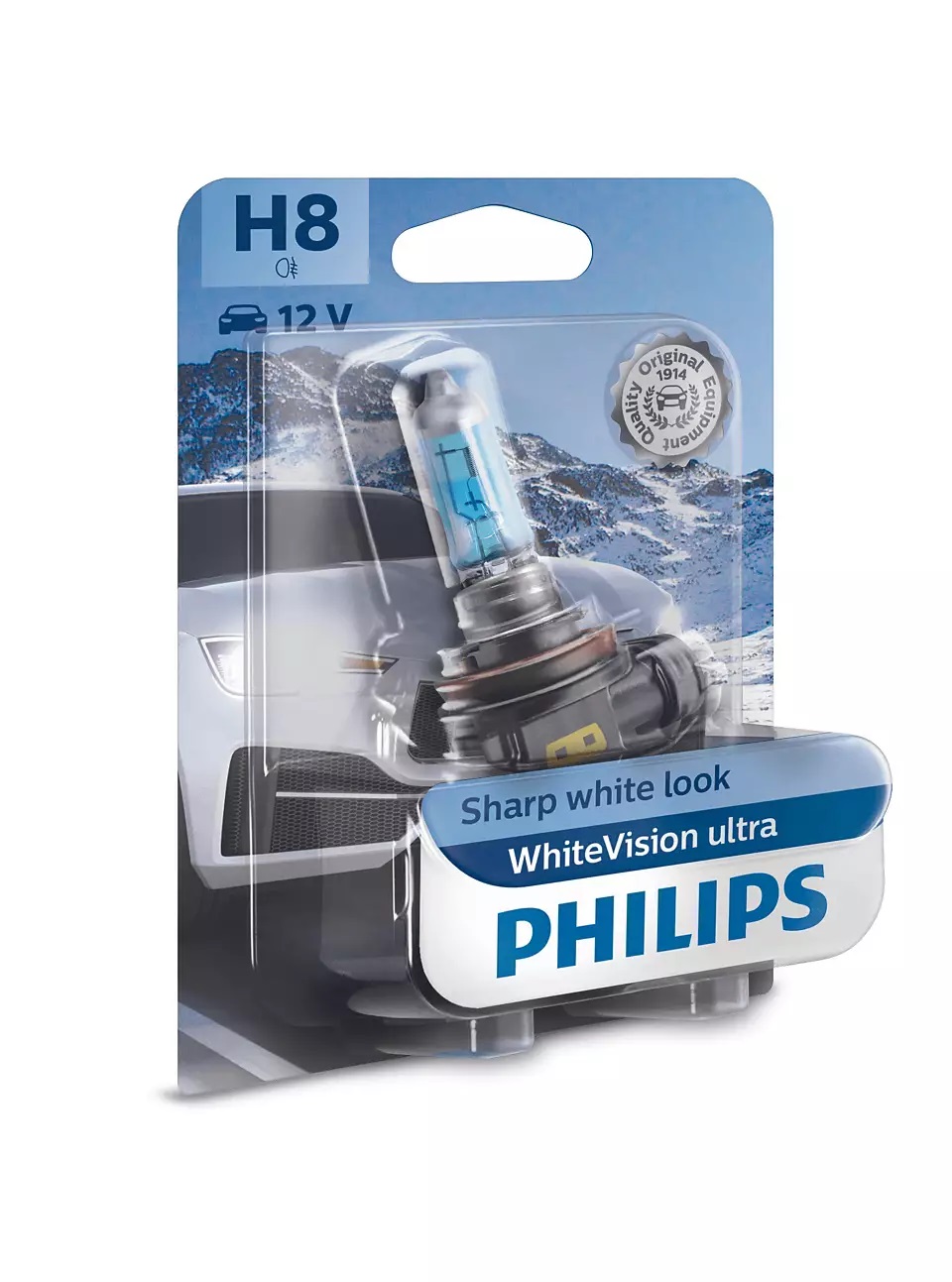 PHILIPS | H8 WhiteVision Ultra | Галогенная лампа Philips H8 (35W 12V) WhiteVision Ultra 1шт | превью 1
