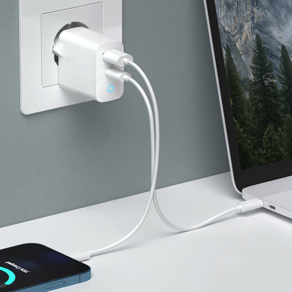 Mivo | MP-650Q |Быстрое  зарядное  устройство USB Type-C, USB 3.0 Type-A   | превью 3