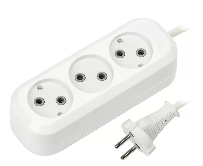 Удлиннитель |Smartbuy | Удлиннитель Smartbuy, 3 гнезда 7 метров 10А/2,2кВт без заземления ПВС 2х1,0| 1