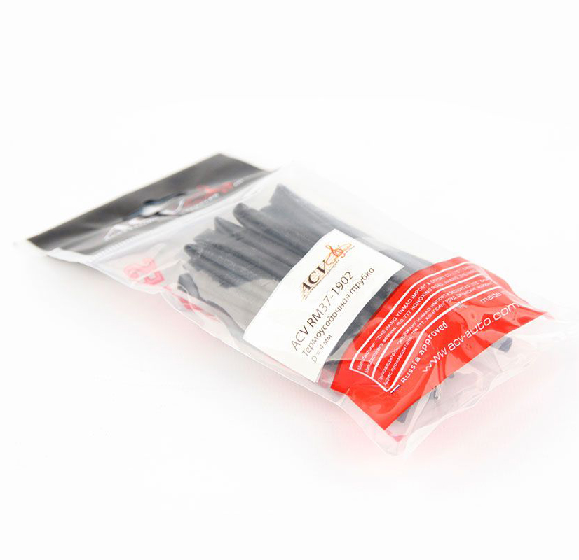 ACV | RM37-1902 | термоусадка 4-2 мм черная 5м. | превью 3