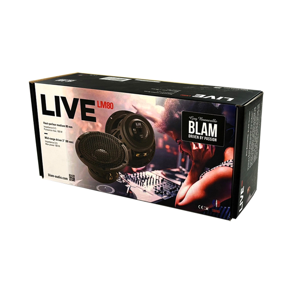 BLAM | LM80 | широкополосные динамики 3"(80мм), 25/100Вт,100Гц-25кГц, 4Ом, 87.5дБ | 4