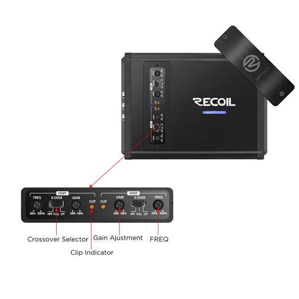 Recoil | DII1100.4 | 4-х канальный усил., 4х180/270W, mini | 5